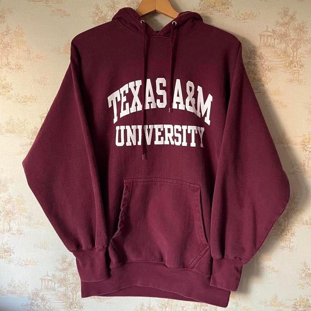 Vintage Y2K Texas A&M University Hoodie Sweatshirt L Steve & Barrys Maroon
